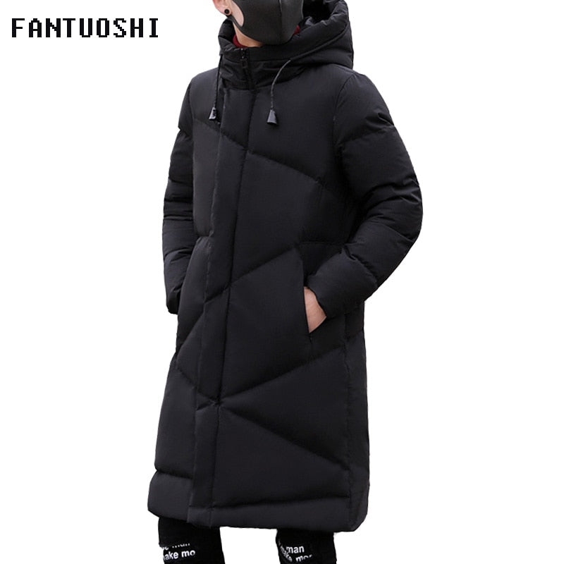 Fashion Winter Jacket Men brand clothing 2019 New Parka Men Thick Warm Long Coats Men High quality Hooded jacket black 5XL