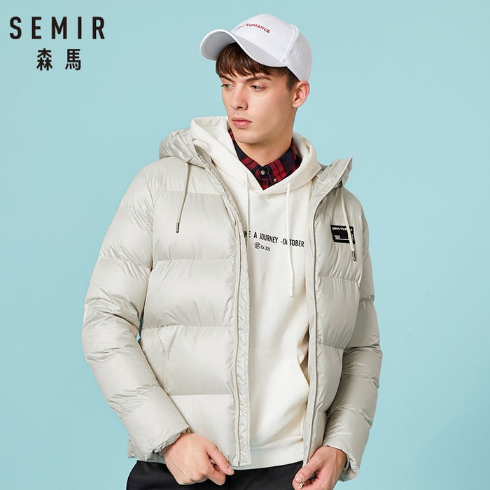 SEMIR New Fashion Winter Jacket Men Warm Coat Jacket Mens Parkas Jackets Men's Coat Zipper Hooded Collar Jacket