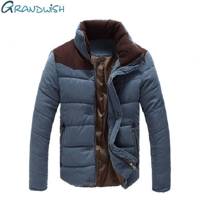 Grandwish Winter Mens Thicken Parka Casual Outwear Jackets for Men Plus Size 4XL Drop Shipping Mens Cotton Coat and Jacket,ZA088