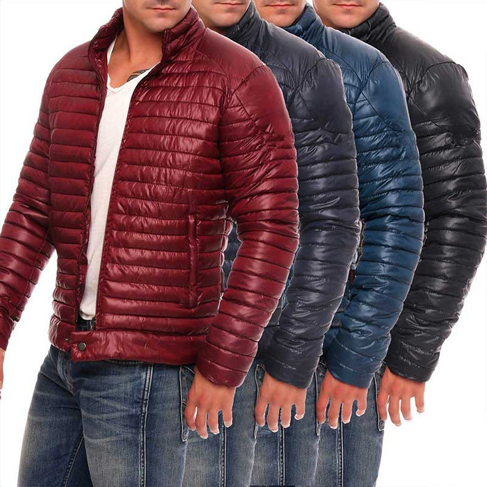 ZOGAA 2019 Men Winter Casual Thick Padded Jacket Zipper Slim Male Fashion Coats Men's Parka Outwear Warm Coat men jacket winter