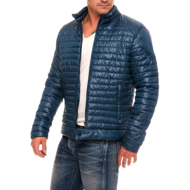 ZOGAA 2019 Men Winter Casual Thick Padded Jacket Zipper Slim Male Fashion Coats Men's Parka Outwear Warm Coat men jacket winter