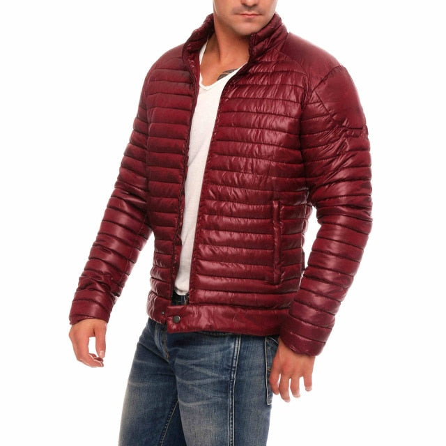 ZOGAA 2019 Men Winter Casual Thick Padded Jacket Zipper Slim Male Fashion Coats Men's Parka Outwear Warm Coat men jacket winter