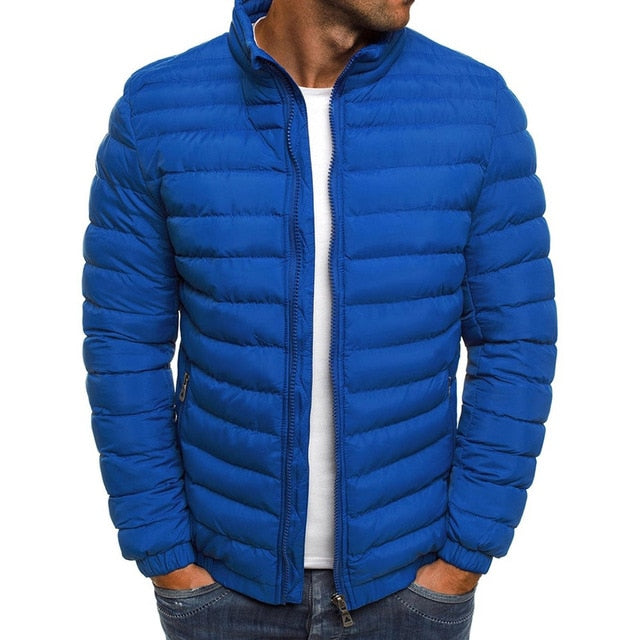 ZOGAA Hot Sale Men Winter Jackets Chest Exquisite Pocket Simple Hem Practical Waterproof Zipper High Quality Parka