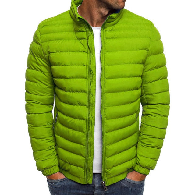 ZOGAA Hot Sale Men Winter Jackets Chest Exquisite Pocket Simple Hem Practical Waterproof Zipper High Quality Parka