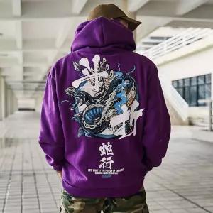 Fashion Men Cool Men Hip Hop Hooded Hoodies Japanese Casual Sweatshirts Streetwear Men Women Pullover Harajuku Devil Hoodie Male