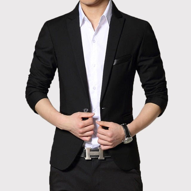 New Arrival high quality Men Suit Single Button Leisure Blazers Jacket Men men's  Korean Fashion Slim Fit Casual Blazer suits