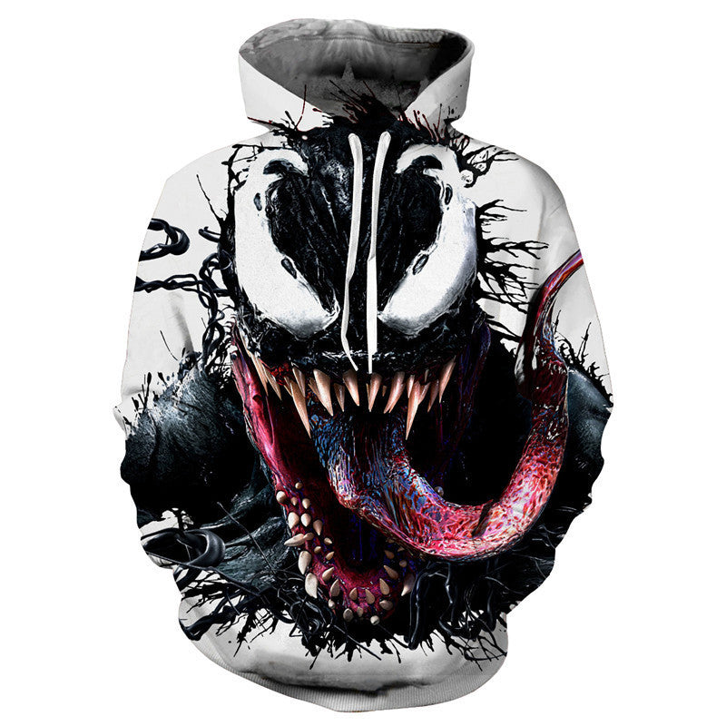 FUTUREOX Hot Fashion Men/Women 3D Sweatshirts Print Venom from MARVEL polyester Hooded casual Unisex Hoodies Wholesale retail