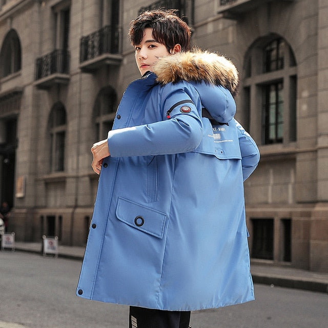 long parkas winter jacket men 2019 New warm Windproof Casual Outerwear Padded Cotton Coat Big Pockets High Quality Parkas Men