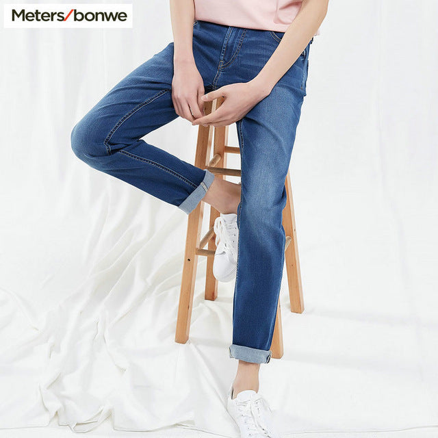 Metersbonwe Straight Jeans Men 2019 Spring Autumn New Casual Youth Trend Slim Jeans Mens  Pants Men Trousers