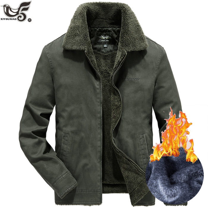 Winter coat Men Thick Windbreaker streetwear Fleece jacket Man Military Outwear 100% cotton Parka Overcoat brand clothing