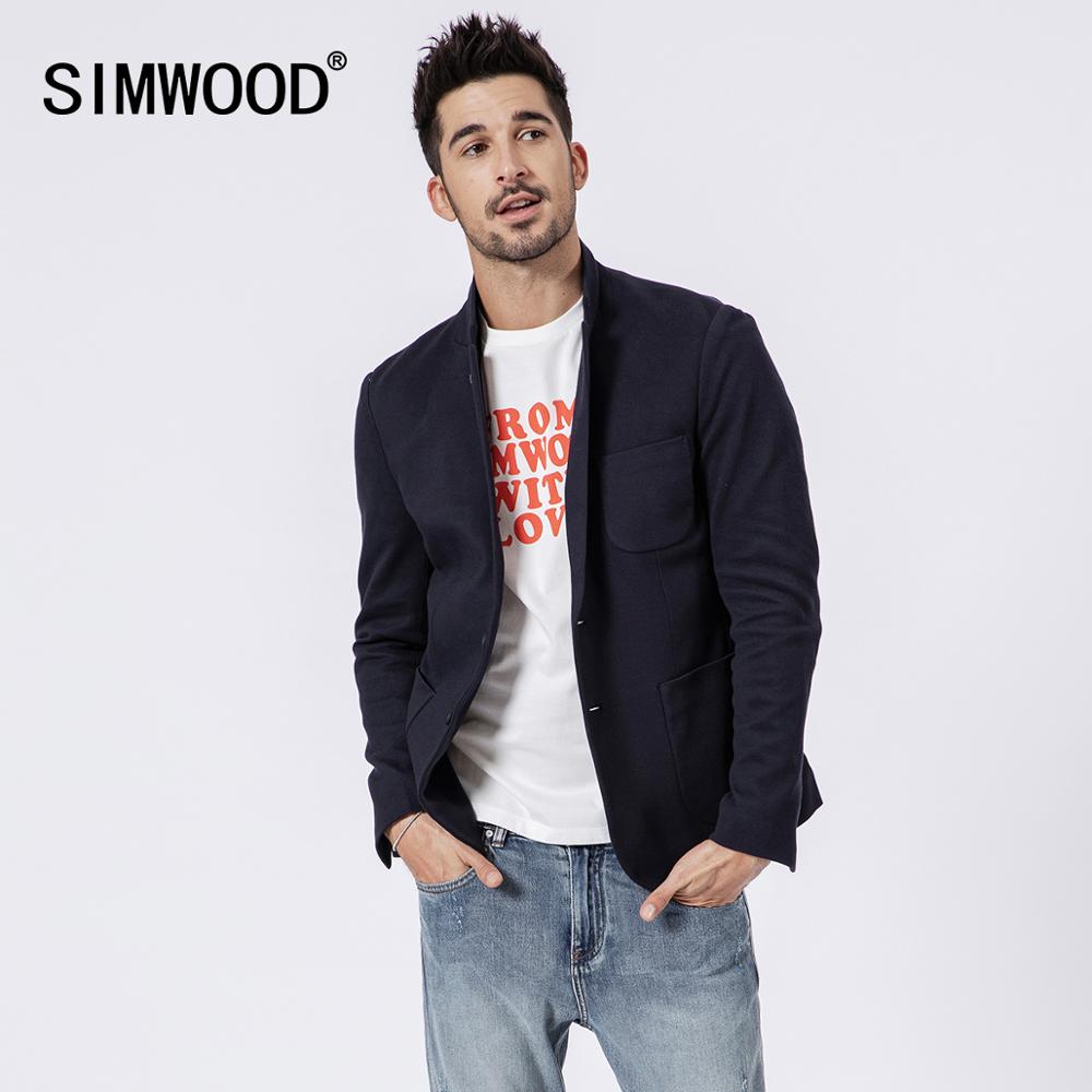 Simwood 2019 New Smart Blazers Men Fashion Suit Casual Slim Fit Blazer Masculino Brand Jackets For Men Free Shipping 180352