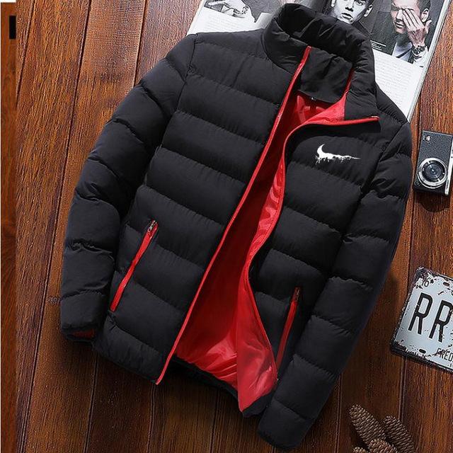 Winter Warm Jacket Men Wave Cut Casual Casaco Masculino Slim Stand Collar Parka Hombre Zipper Abrigo Hombre Coat Men Clothes