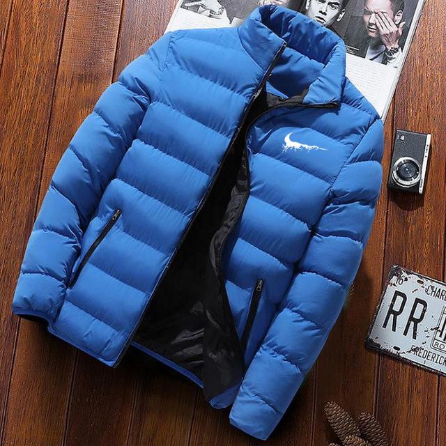 Winter Warm Jacket Men Wave Cut Casual Casaco Masculino Slim Stand Collar Parka Hombre Zipper Abrigo Hombre Coat Men Clothes