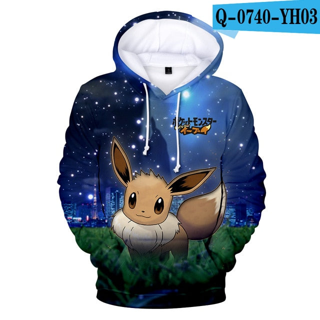 2 To 13 Years Kids Hoodies Pokemon Pikachu 3d Printed Boys Girls Hoodie Game Cartoon Sweatshirt Casual Children Clothes