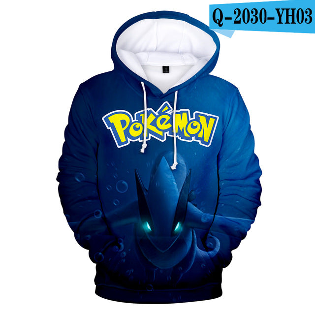 2 To 13 Years Kids Hoodies Pokemon Pikachu 3d Printed Boys Girls Hoodie Game Cartoon Sweatshirt Casual Children Clothes