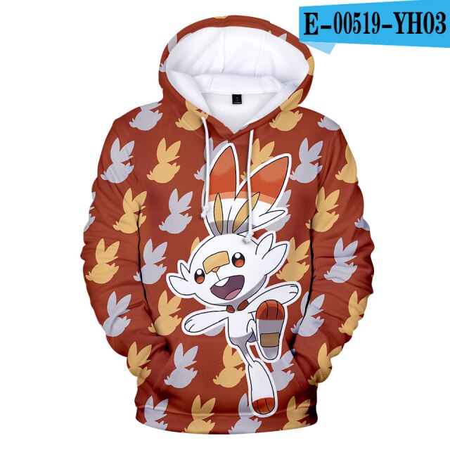 2 To 13 Years Kids Hoodies Pokemon Pikachu 3d Printed Boys Girls Hoodie Game Cartoon Sweatshirt Casual Children Clothes