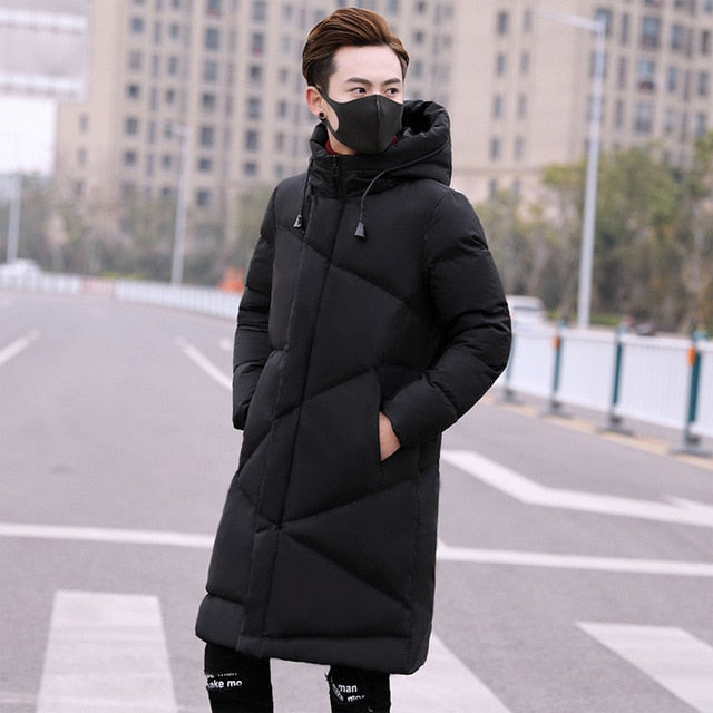 Fashion Winter Jacket Men brand clothing 2019 New Parka Men Thick Warm Long Coats Men High quality Hooded jacket black 5XL