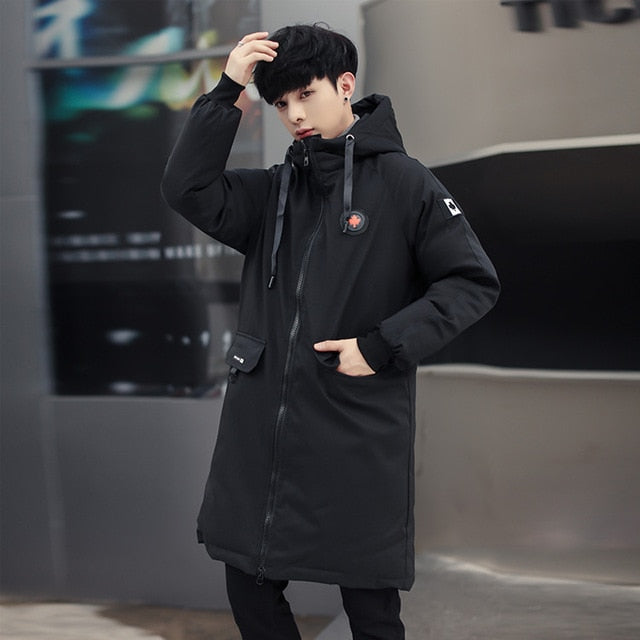 Fashion Winter Jacket Men brand clothing 2019 New Parka Men Thick Warm Long Coats Men High quality Hooded jacket black 5XL