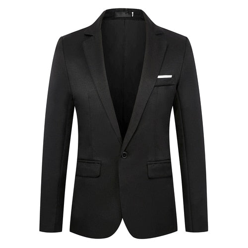 Suits Mens Jacket New Fashion Blazer Homme Solid Color Men Brand Four Seasons Casual Slim Fit Business Blazer Masculino Coat