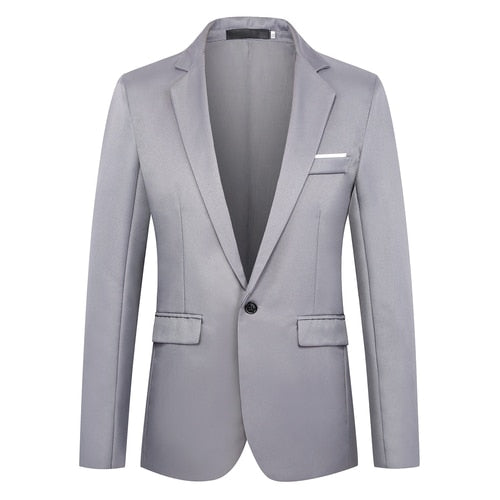 Suits Mens Jacket New Fashion Blazer Homme Solid Color Men Brand Four Seasons Casual Slim Fit Business Blazer Masculino Coat