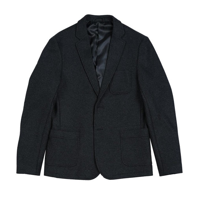SIMWOOD 2019 Autumn winter new blazer men wool blends jackets men high quality brand clothing
