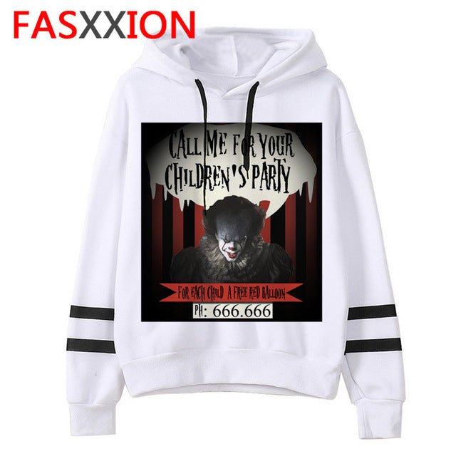 pennywise Hoodies Loser Lover man/women Unisex It Movie Sweatshirt funny Oversized streetwear harajuku ulzzang Graphic male