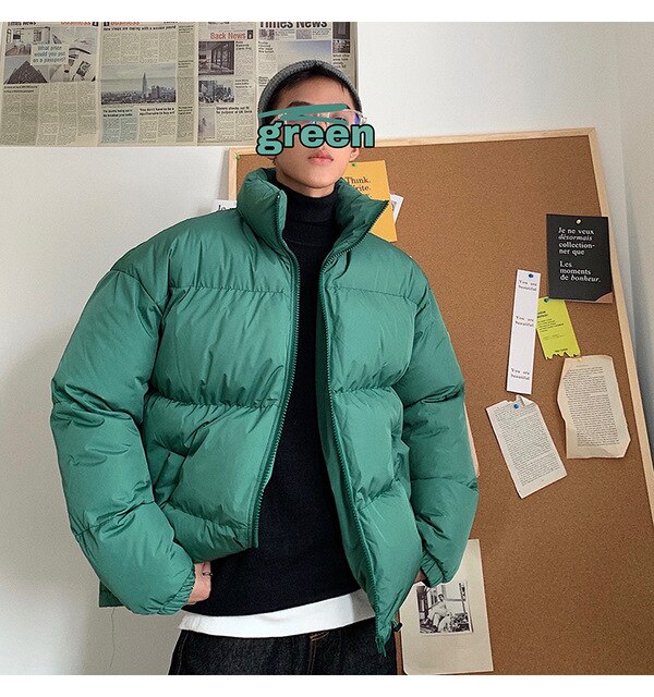 LAPPSTER Men Funny Colorful Bubble Coat Winter Jacket 2019 Mens Streetwear Hip Hop Parka Male Korean Black Clothes Puffer Jacket