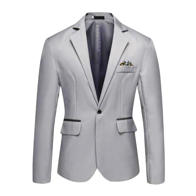 Men's Stylish Casual Solid Blazer Business Wedding Party Outwear Coat Suit Tops male 2019 spring autumn Suit Male Slim Fit