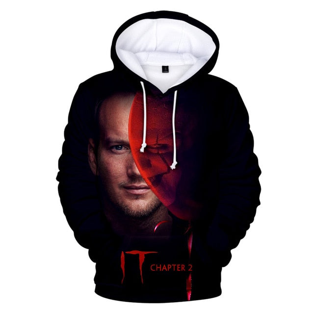 Pennywise Halloween Party Hoodies 3d for Kid Men Pop Harajuku Halloween Costume Idea Sweatshirt Cotton Plus Streetwear Drop Ship