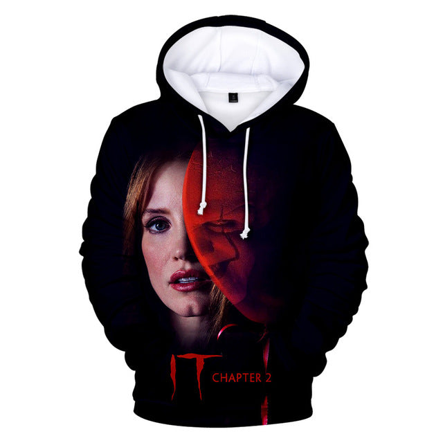 Pennywise Halloween Party Hoodies 3d for Kid Men Pop Harajuku Halloween Costume Idea Sweatshirt Cotton Plus Streetwear Drop Ship