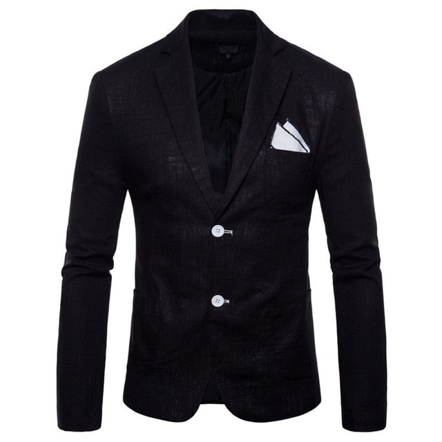 Fashion Cotton linen summer men comfort blazer Mens 2019 New Slim Fit Jacket Suits Blazers Men Quality Casual suit plus size 4XL