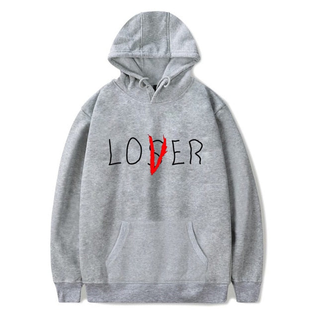 Lover Loser Printed Hoodie Vintage Vogue Ullzang Mens Hodies Autumn Winter Hoodies Sweatshirt Fleece Street Hoodys for Women Men