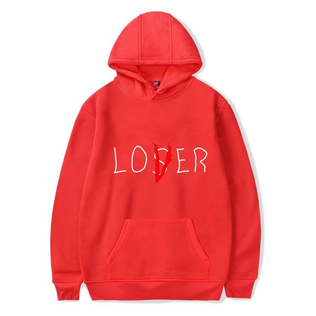 Lover Loser Printed Hoodie Vintage Vogue Ullzang Mens Hodies Autumn Winter Hoodies Sweatshirt Fleece Street Hoodys for Women Men