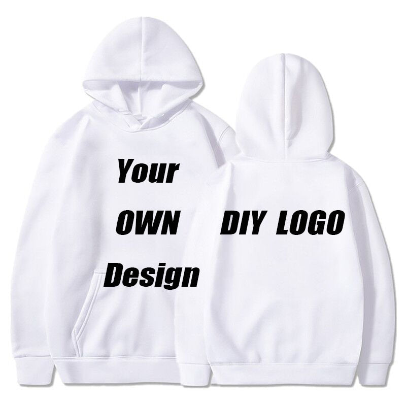 BTFCL Customized Men Women Customized Hoodies Print Like Photo or Logo Text DIY Your OWN Design White Cotton Harajuku Sweatshirt