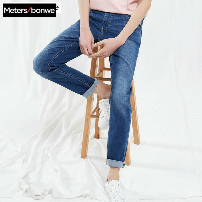 Metersbonwe Straight Jeans Men 2019 Spring Autumn New Casual Youth Trend Slim Jeans Mens  Pants Men Trousers