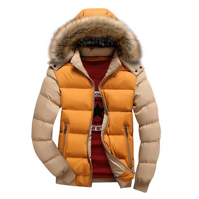 Hot Sell Winter Men's Coats Male Parkas Thick Hooded Fur Collar Parka Men Fleece Jackets Warm Outwear Male Overcoats 5XL 6XL 7XL