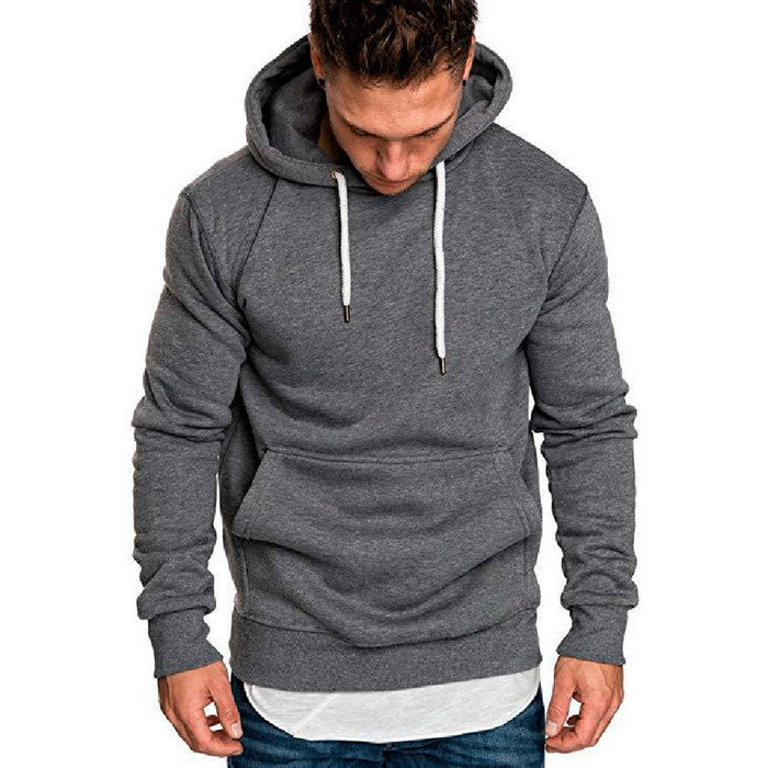 HEFLASHOR 2019 New Autumn Winter Fashion Solid Hoodies Male Large Size Warm Fleece Coat Men Brand Casual Sweatshirt Hooded