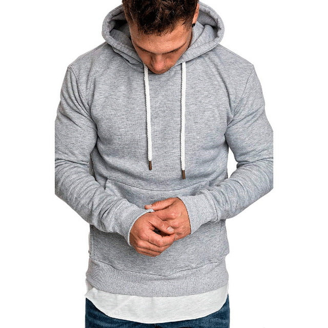 HEFLASHOR 2019 New Autumn Winter Fashion Solid Hoodies Male Large Size Warm Fleece Coat Men Brand Casual Sweatshirt Hooded