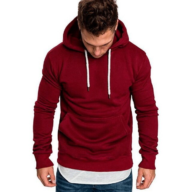 HEFLASHOR 2019 New Autumn Winter Fashion Solid Hoodies Male Large Size Warm Fleece Coat Men Brand Casual Sweatshirt Hooded