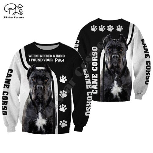 Men women cane corso limited edition 3d full printed zipper hoodie long sleeve Sweatshirts jacket pullover tracksuit  G2