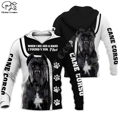 Men women cane corso limited edition 3d full printed zipper hoodie long sleeve Sweatshirts jacket pullover tracksuit  G2