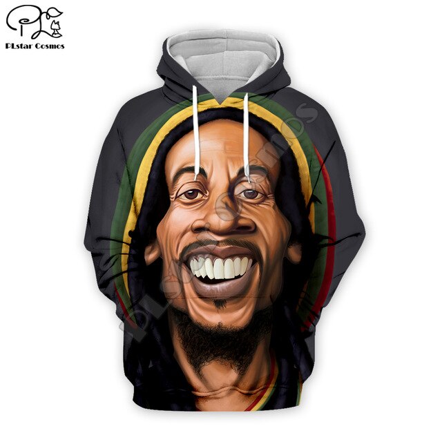 PLstar Cosmos Reggae Bob Marley Tracksuit Casual New Fashion Hip Hop 3D full Print Hoodie/Hoodies/Jacket Mens Womens  style-3