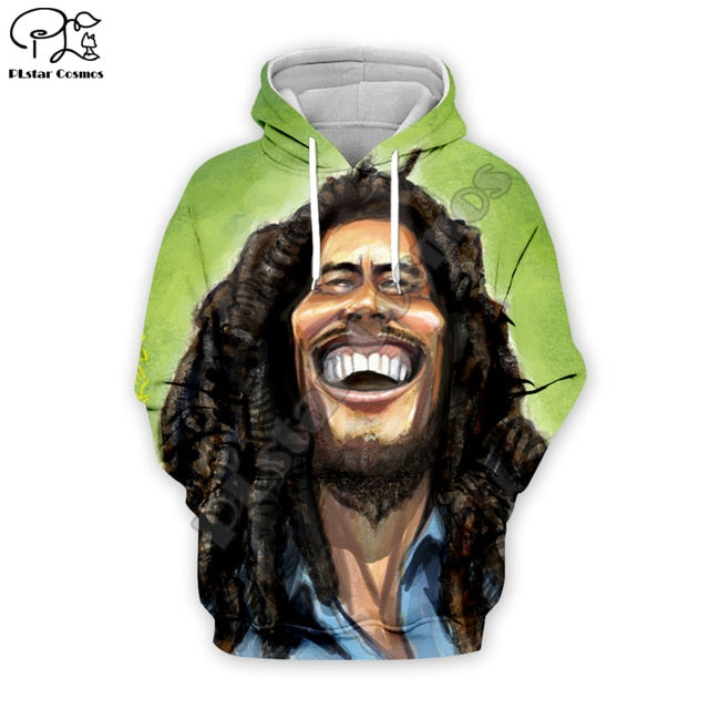 PLstar Cosmos Reggae Bob Marley Tracksuit Casual New Fashion Hip Hop 3D full Print Hoodie/Hoodies/Jacket Mens Womens  style-3