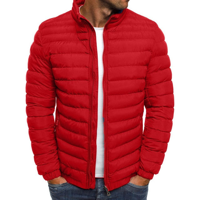 ZOGAA Hot Sale Men Winter Jackets Chest Exquisite Pocket Simple Hem Practical Waterproof Zipper High Quality Parka
