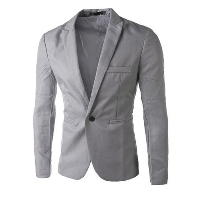 Men's Slim Fit White Suit Jacket Brand One Button Notched Lapel Suit Blazer Male Party Wedding Business Casual Costume Homme 3XL