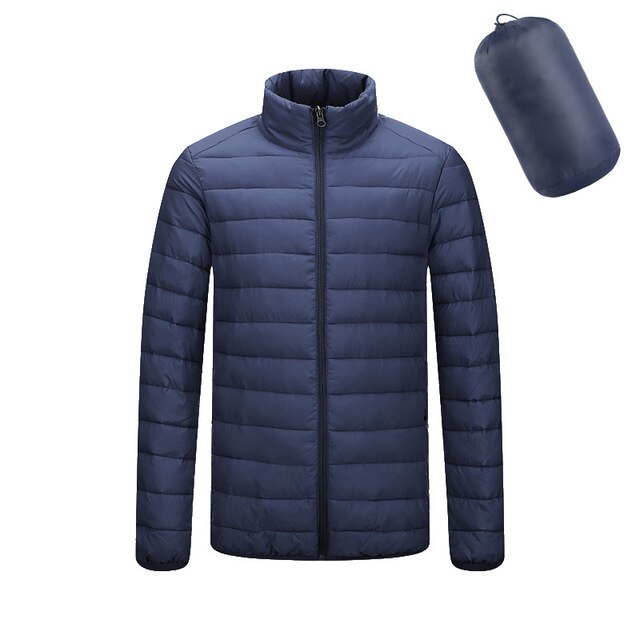 Winter Men's Parkas Coat Male Jacket solid Stand Collar Light Thin Cotton-padded Jacket Men Brand Clothing Outwear AG18006