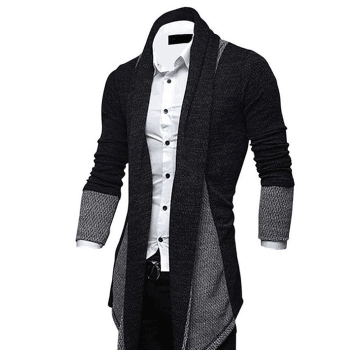 Men Sweater Slim Long Sleeve Knitted Cardigan Trench Coat Jackets Business Top BMF88