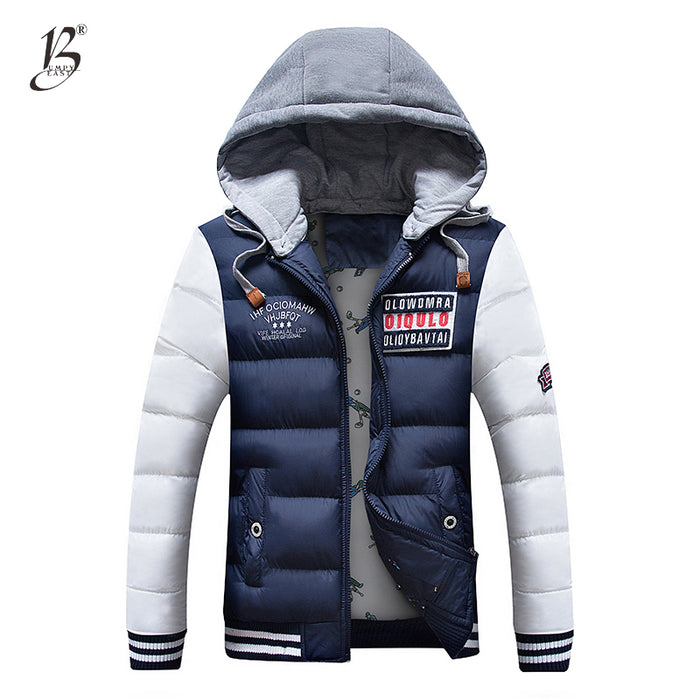 New Clothing Hot Selling Autumn Winter men's Parka Men Casual Slim Fit Hood Warm Jackets Mens Lovers Coat Asia size M-3XL 1588