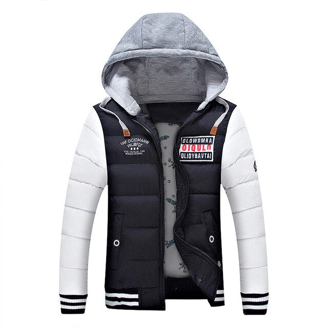 New Clothing Hot Selling Autumn Winter men's Parka Men Casual Slim Fit Hood Warm Jackets Mens Lovers Coat Asia size M-3XL 1588