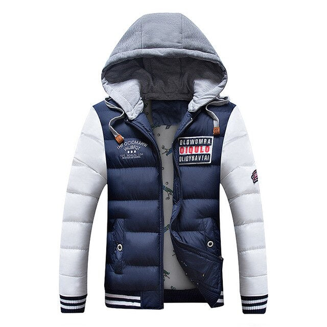 New Clothing Hot Selling Autumn Winter men's Parka Men Casual Slim Fit Hood Warm Jackets Mens Lovers Coat Asia size M-3XL 1588